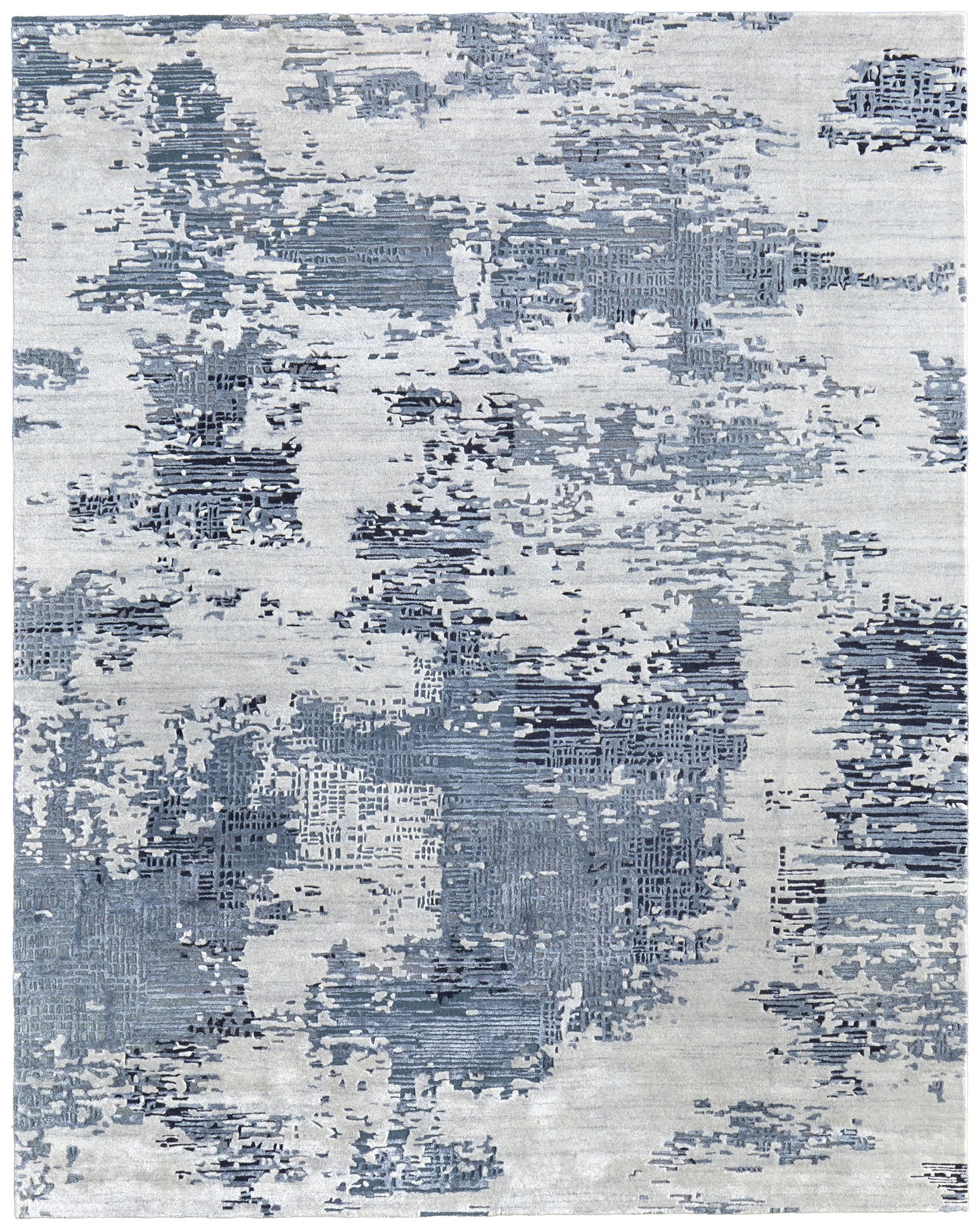 Zarah Modern/Bohemian & Eclectic Blue/Ivory Accent Rug