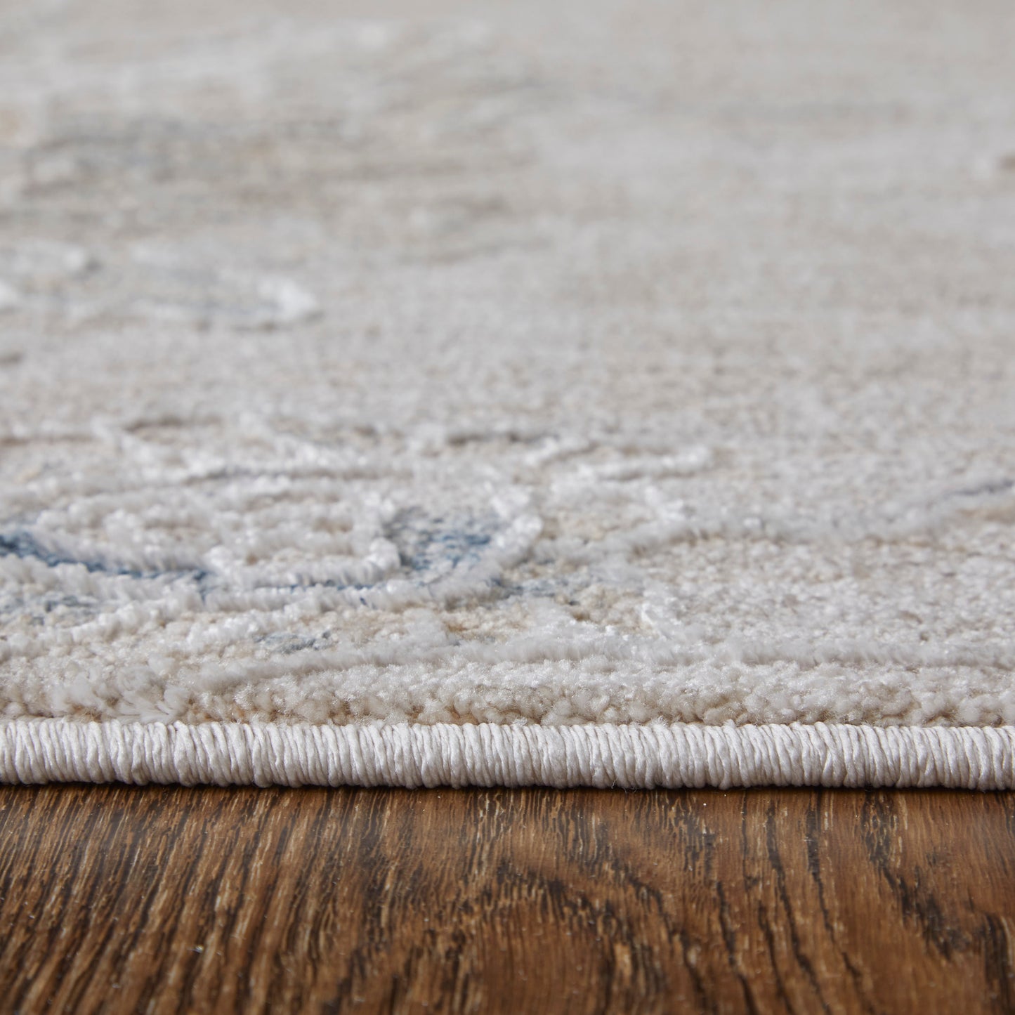 Pasha Transitional/Bohemian & Eclectic/Cottage Taupe/Ivory/Blue Area Rug