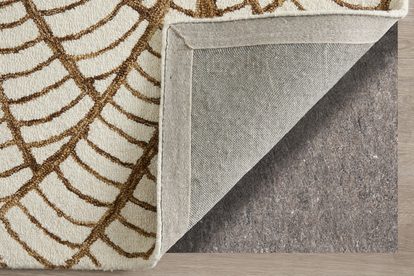 Wallace Modern/Bohemian & Eclectic/Luxury & Glam Ikat/Geometric White/Brown - Feizy Rug