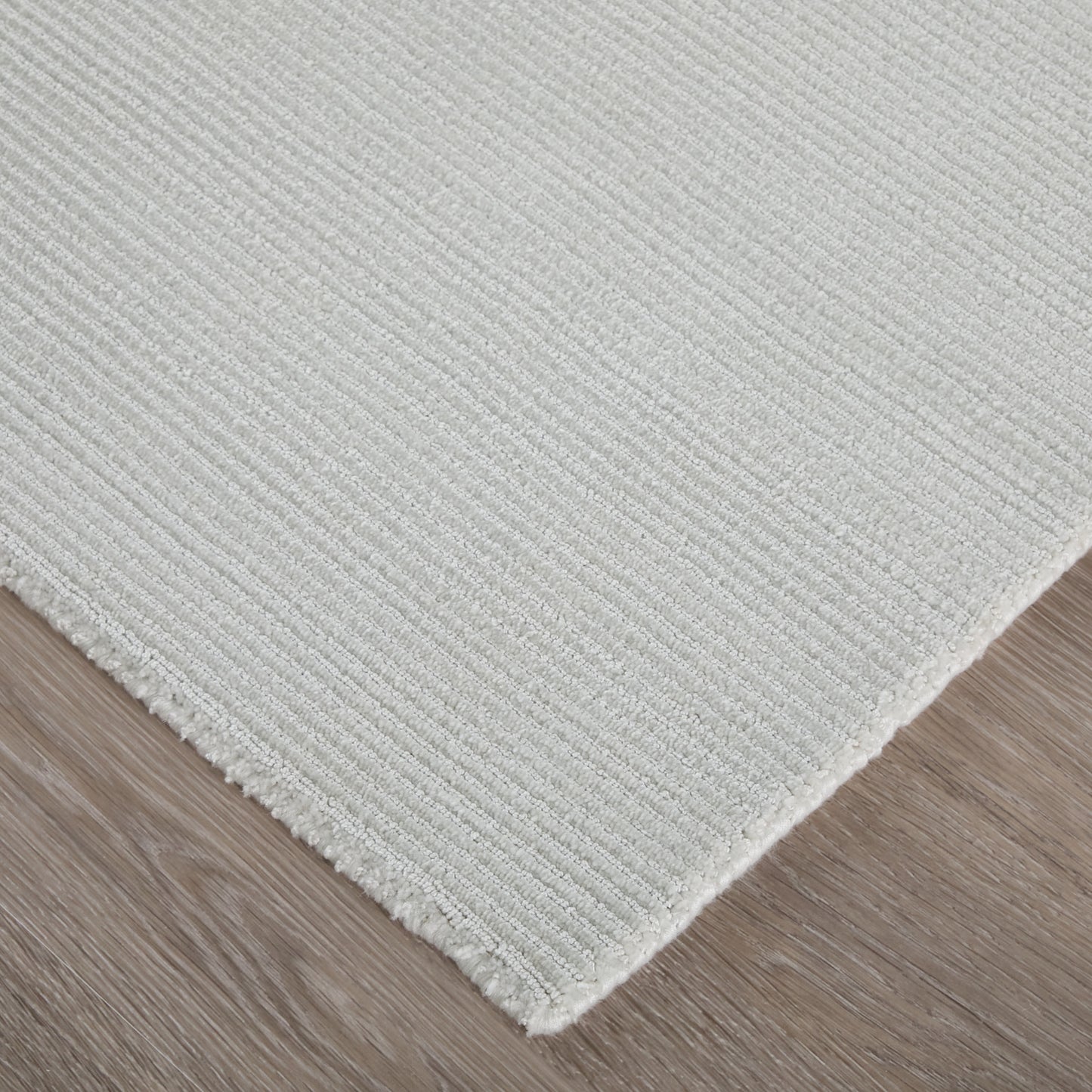 Abbott Modern/Casual Solid/Stripes Silver - Feizy Rug