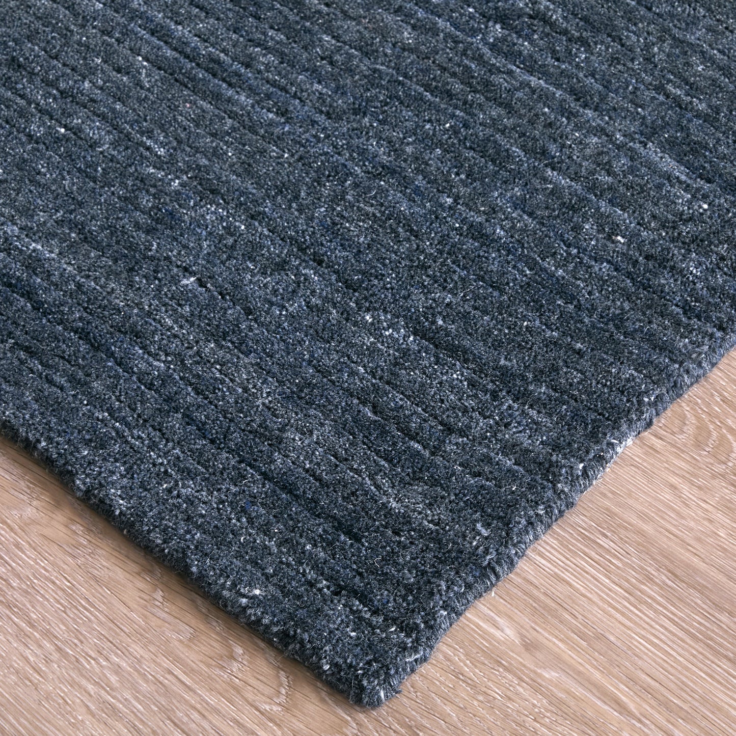 Lakewood Modern/Casual Solid/Distressed/Stripes Blue/Gray - Feizy Rug