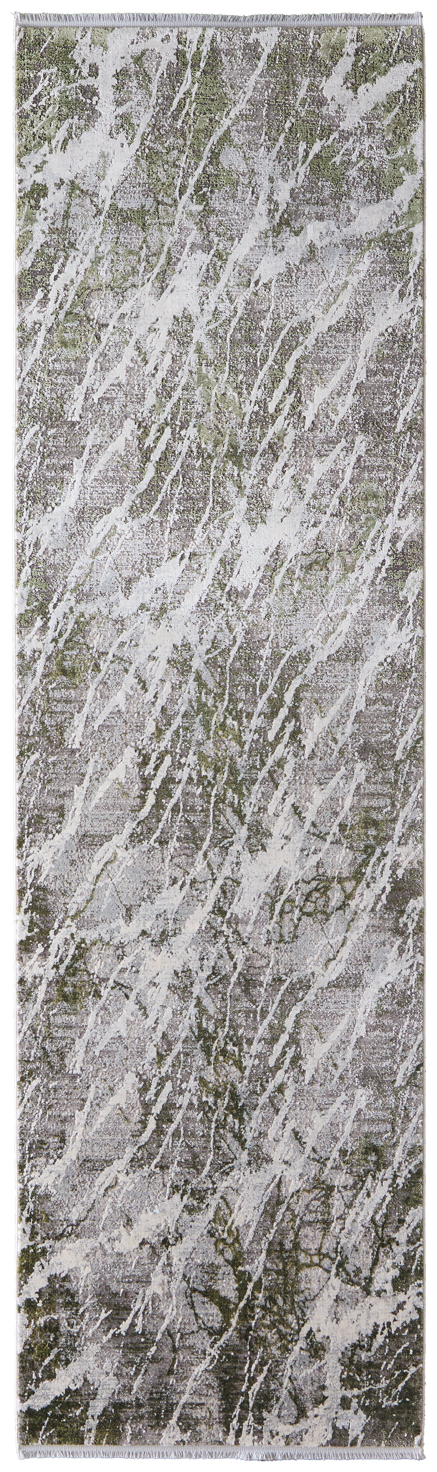 Cadiz Modern/Bohemian & Eclectic Abstract/Watercolor Gray/Green/Taupe - Feizy Rug