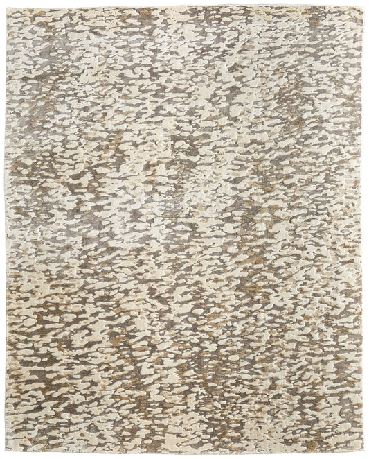 Braden Modern/Industrial/Casual Abstract/Watercolor Tan/Taupe - Feizy Rug