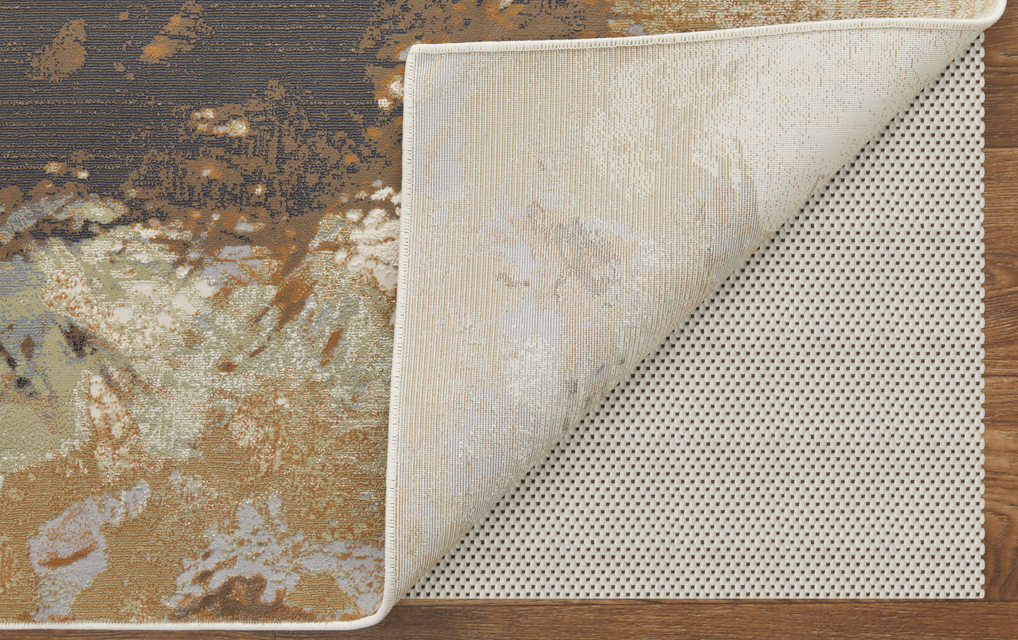 Clio Modern/Industrial/Casual Orange/Purple/Green Accent Rug