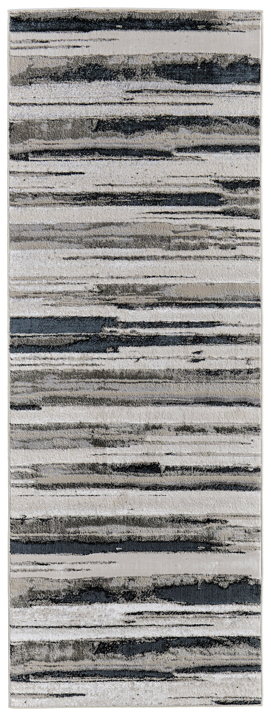 Micah Modern/Industrial Silver/Gray/Black Runner  Feizy Rugs Small Parcel,Feizy Rugs,Micah,Silver/Gray/Black,2'10" x 7'10",Runner,Polyester/Polypropylene,Modern/Industrial,Turkey