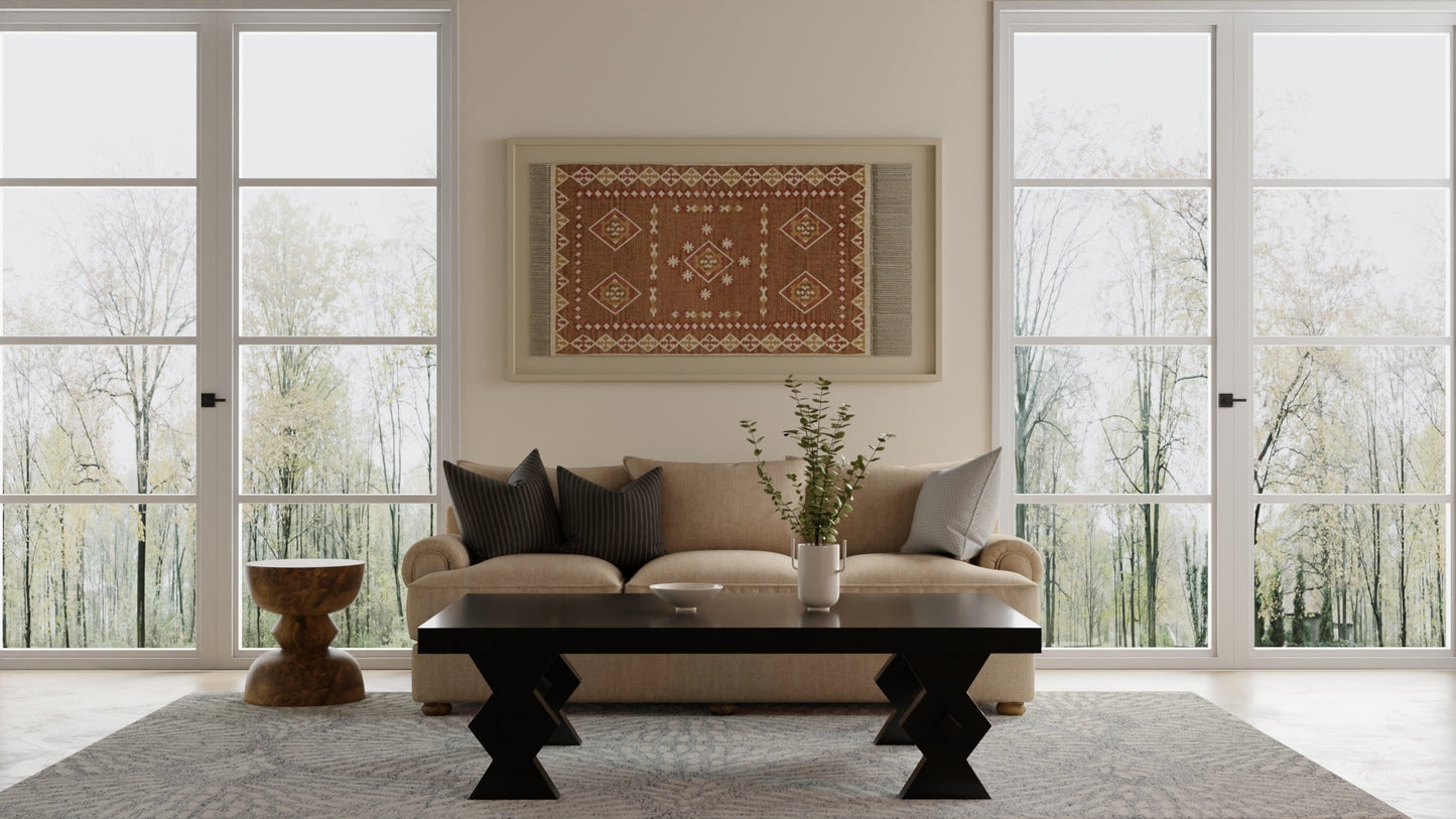 Wallace Modern/Bohemian & Eclectic Floral & Botanical Gray/Ivory - Feizy Rug