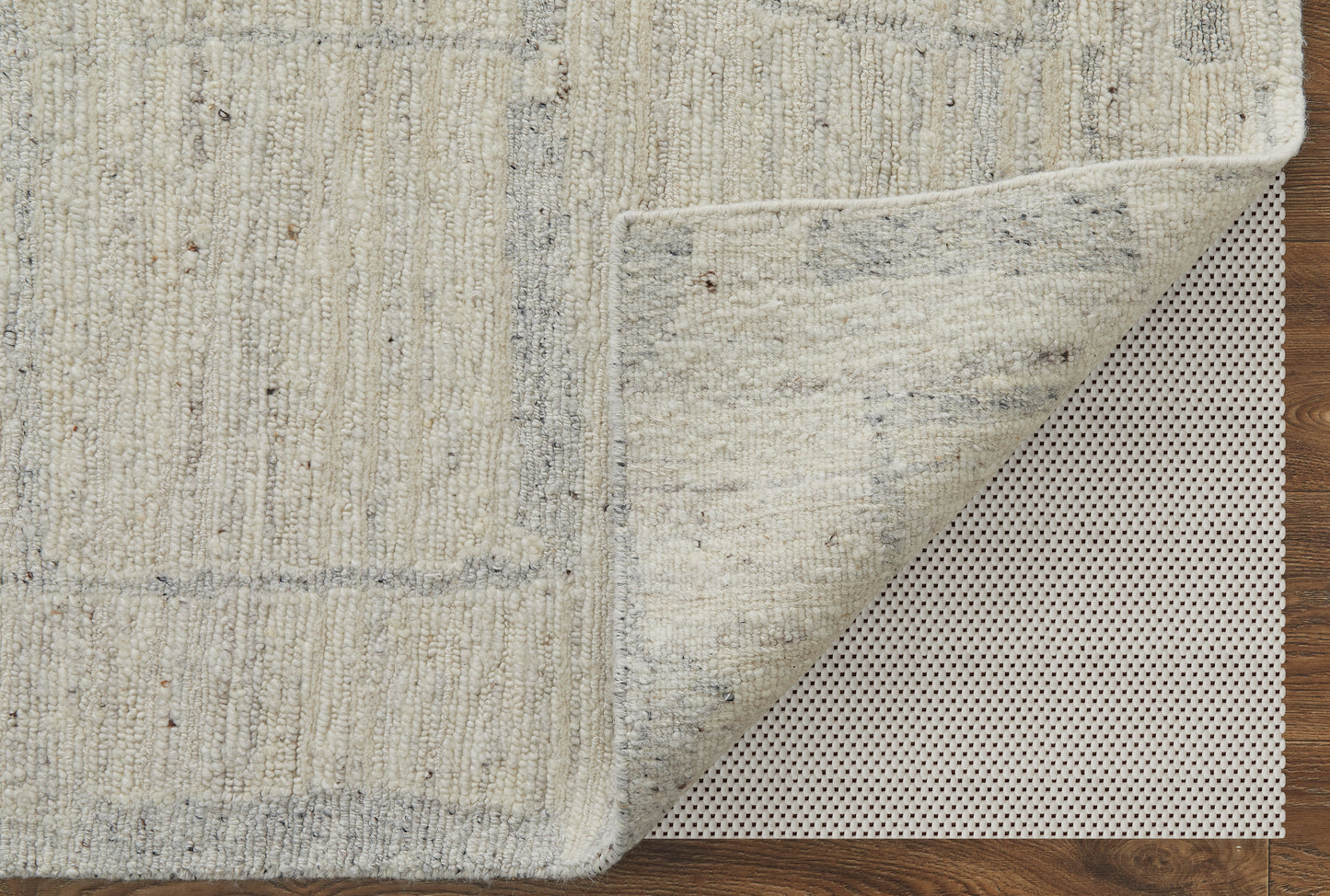 Navaro Modern/Scandinavian/Global Ivory/Gray/Blue Accent Rug