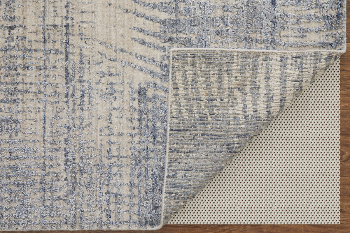 Eastfield Modern/Casual Abstract/Distressed Blue/Ivory/Gray 69AI - Feizy Rug