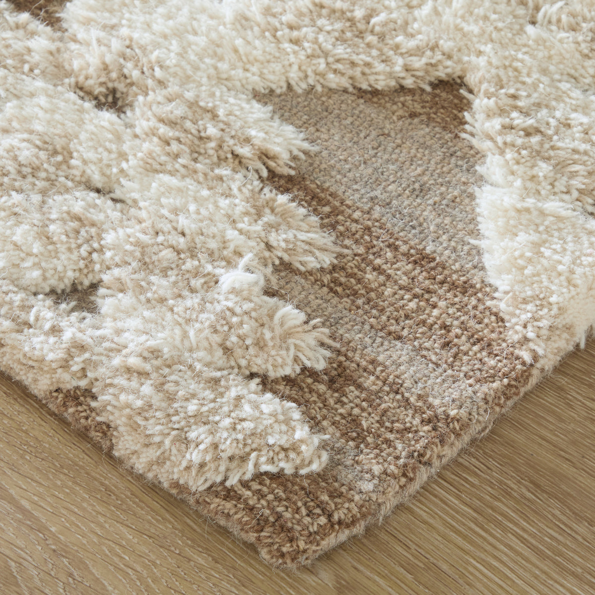 Anica Modern/Bohemian & Eclectic/Global Geometric/Abstract Ivory/Taupe/Gray - Feizy Rug