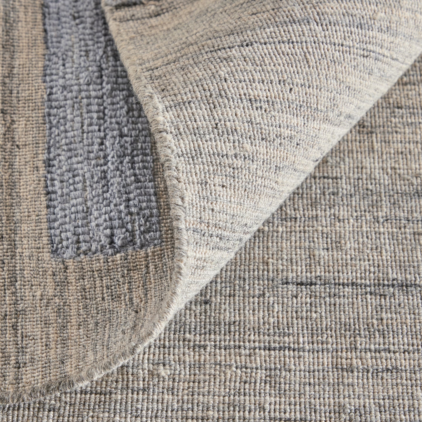 Longridge Modern/Casual/Scandinavian Geometric Ivory/Blue - Feizy Rug
