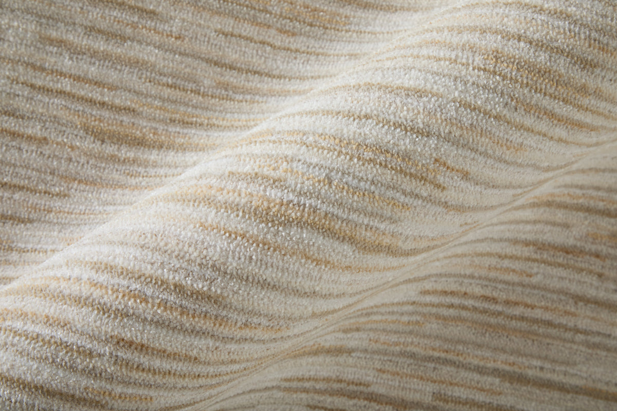 Priestley Modern Solid/Stripes Ivory - Feizy Rug