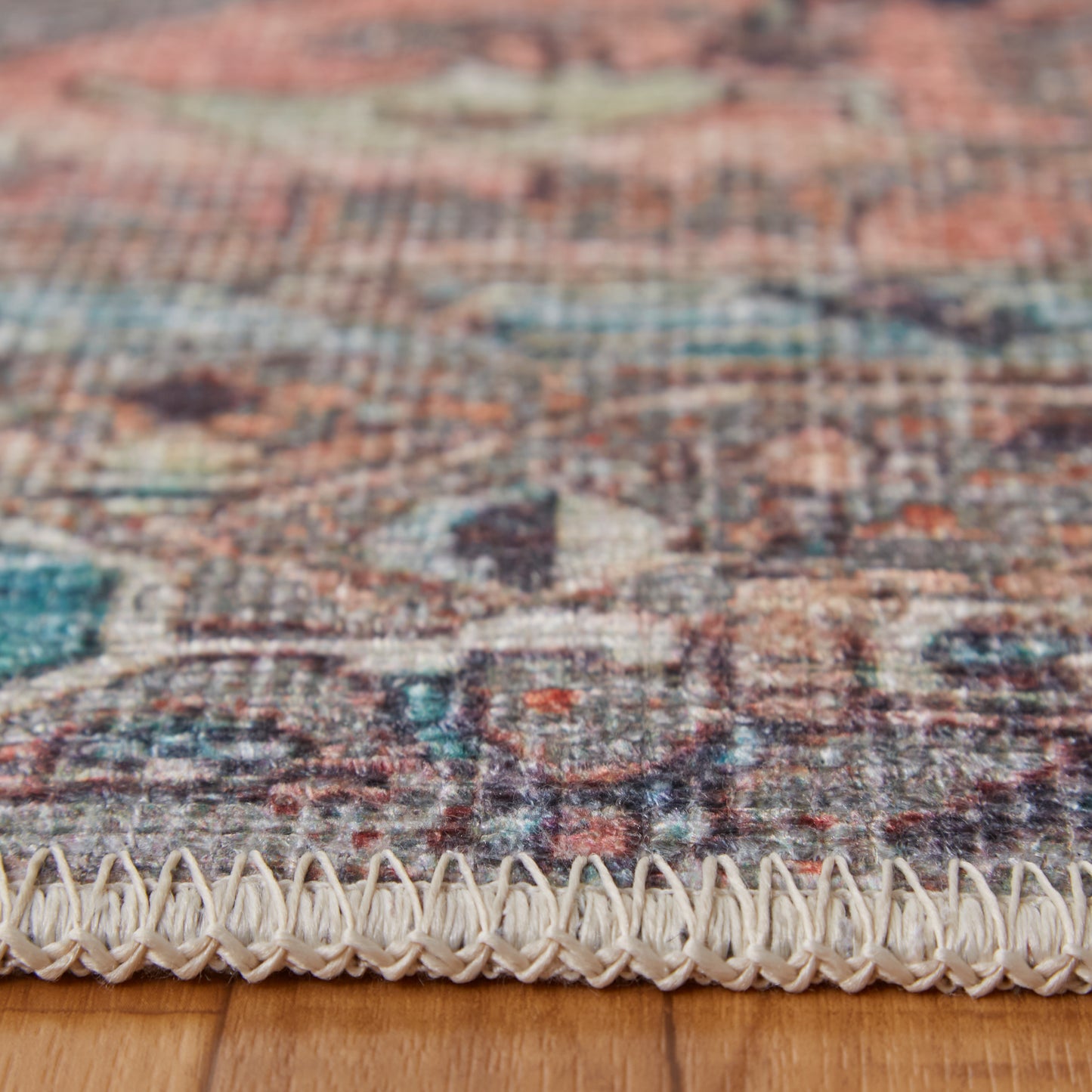 Percy Transitional/Bohemian & Eclectic/Casual Medallion/Distressed/Persian Taupe/Red/Brown - Feizy Rug