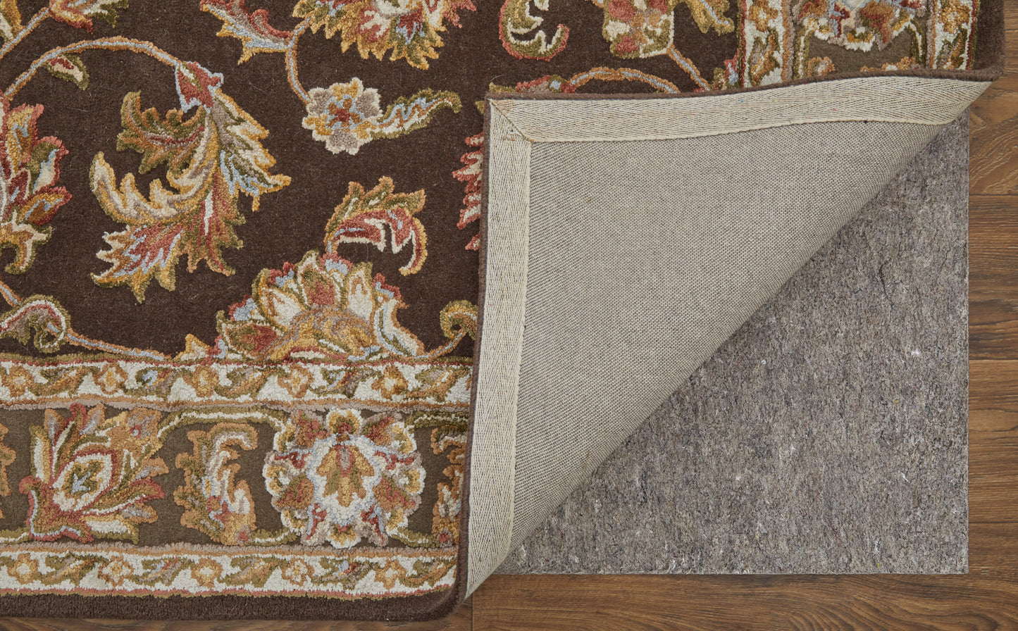 Prescott Traditional/Classic/Bohemian & Eclectic Oriental/Bordered Brown/Tan/Ivory - Feizy Rug
