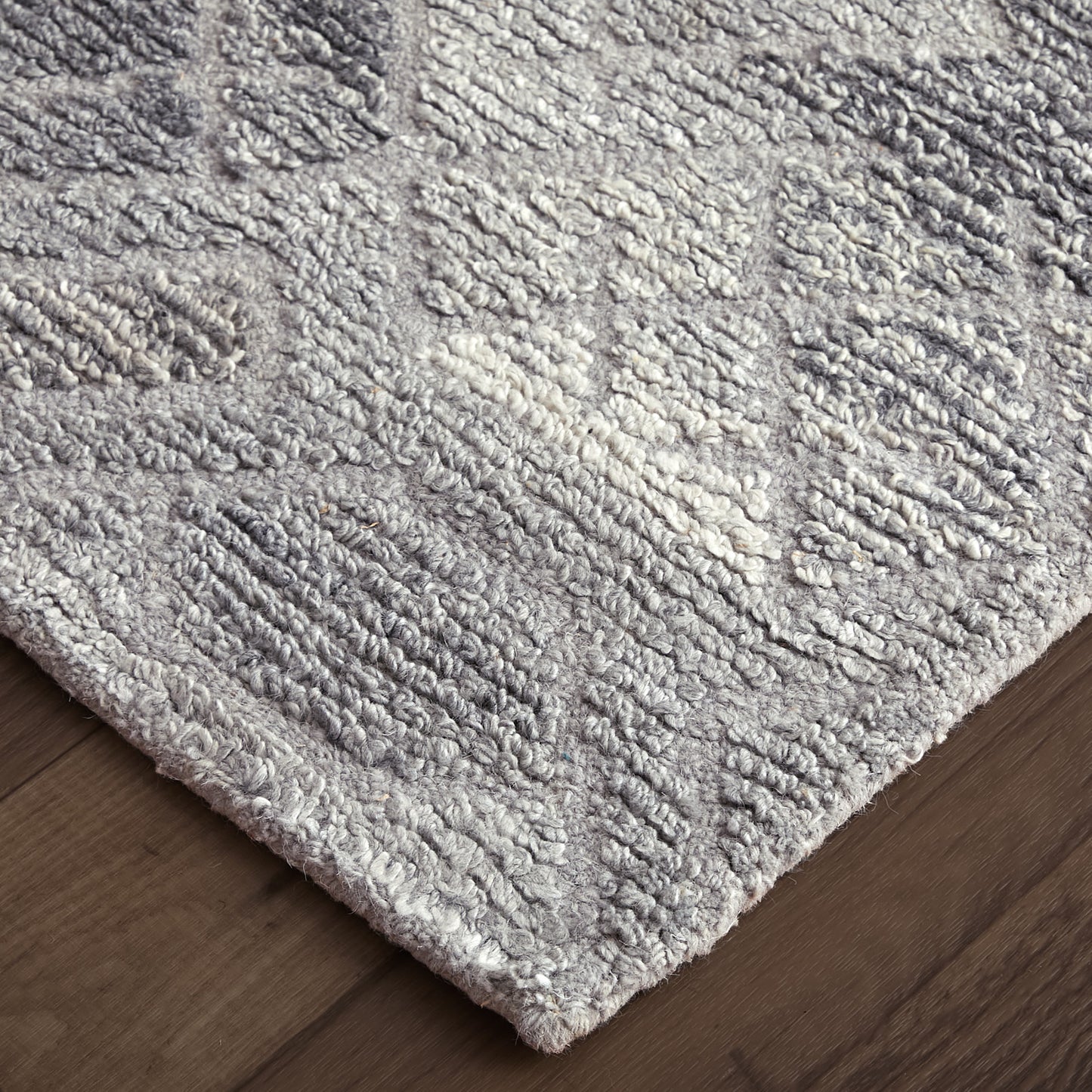 Asher Transitional/Industrial/Global Distressed/Geometric Gray/Ivory/Taupe - Feizy Rug
