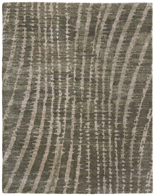 Skyview Modern/Industrial/Bohemian & Eclectic Green/Tan Area Rug