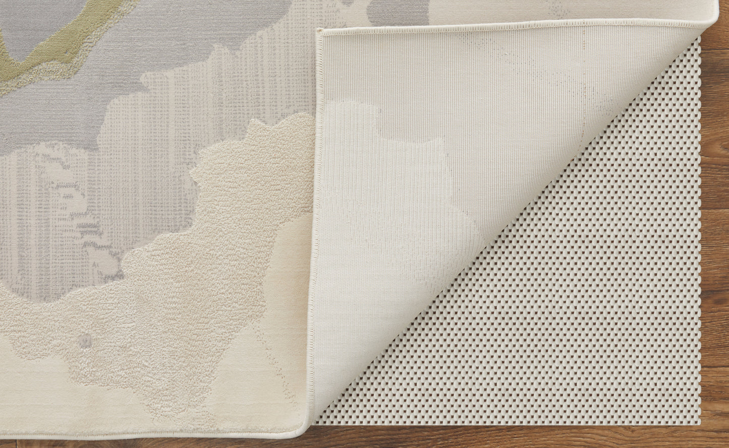 Clio Modern/Industrial/Casual Green/Purple/Ivory Area Rug