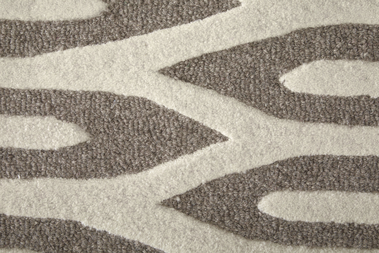 Kimball Transitional/Casual Abstract/Geometric Taupe/Ivory - Feizy Rug