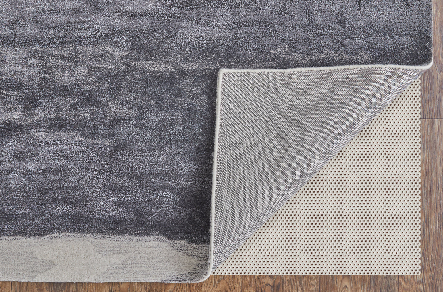 Anya Transitional/Industrial/Casual Abstract/Watercolor Gray/Blue/Ivory - Feizy Rug