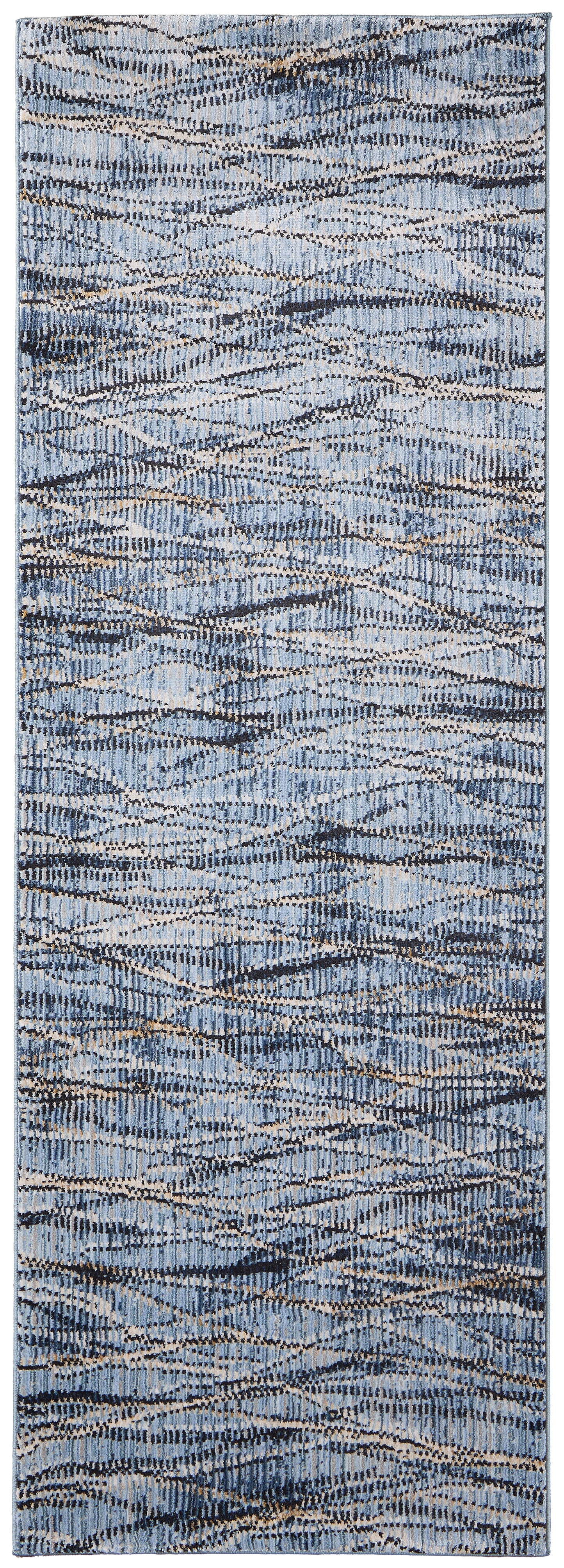Sonora Modern/Casual/Industrial Blue/Ivory/Tan Runner  Feizy Rugs Small Parcel,Feizy Rugs,Sonora,Blue/Ivory/Tan,2'6" x 7'3",Runner,Polypropylene/Polyester/Viscose,Modern/Casual/Industrial,Turkey