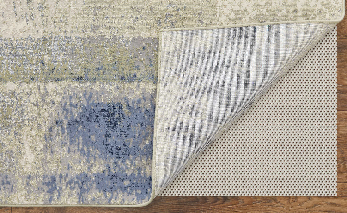 Clio Modern/Casual Abstract/Watercolor/Distressed Blue/Green/Ivory - Feizy Rug