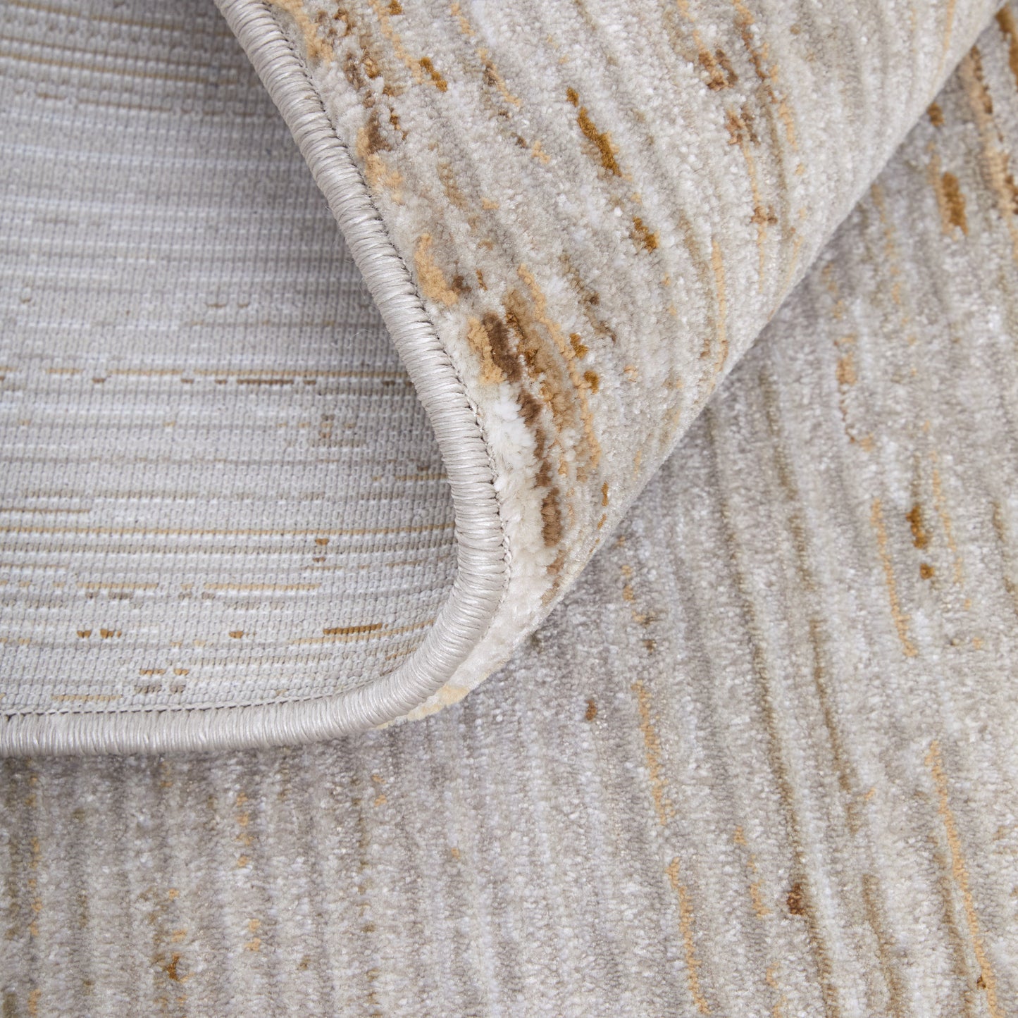 Deja Modern/Casual/Natural Distressed/Abstract Ivory/Brown/Tan - Feizy Rug