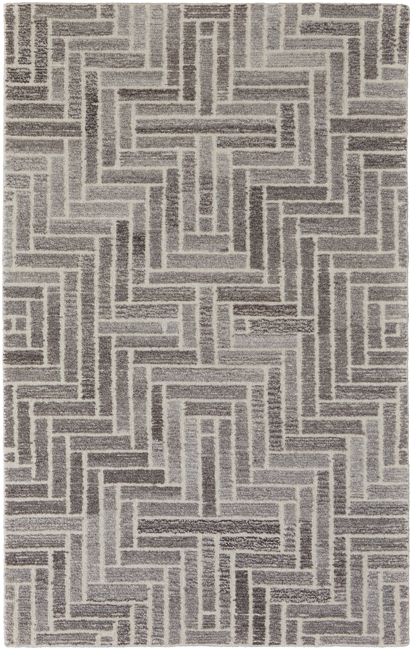 Asher Transitional/Casual/Industrial Geometric/Diamond Taupe/Gray/Tan - Feizy Rug