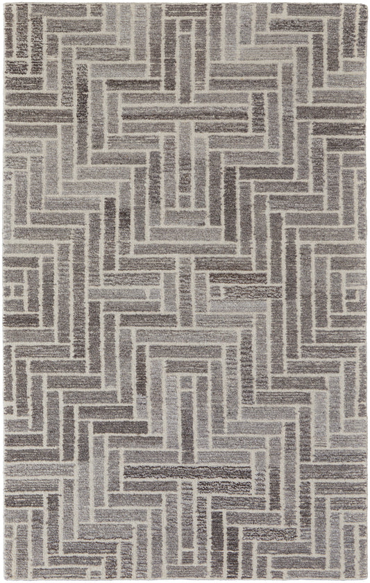 Asher Transitional/Casual/Industrial Geometric/Diamond Taupe/Gray/Tan - Feizy Rug