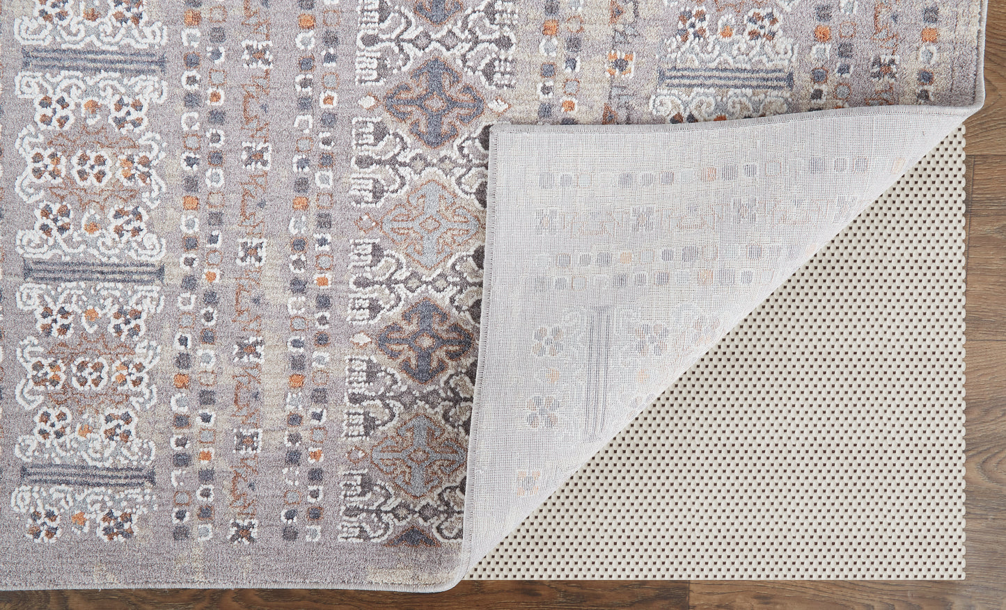 Francisco Transitional/Southwestern Oriental/Geometric/Distressed Orange/Gray/White - Feizy Rug