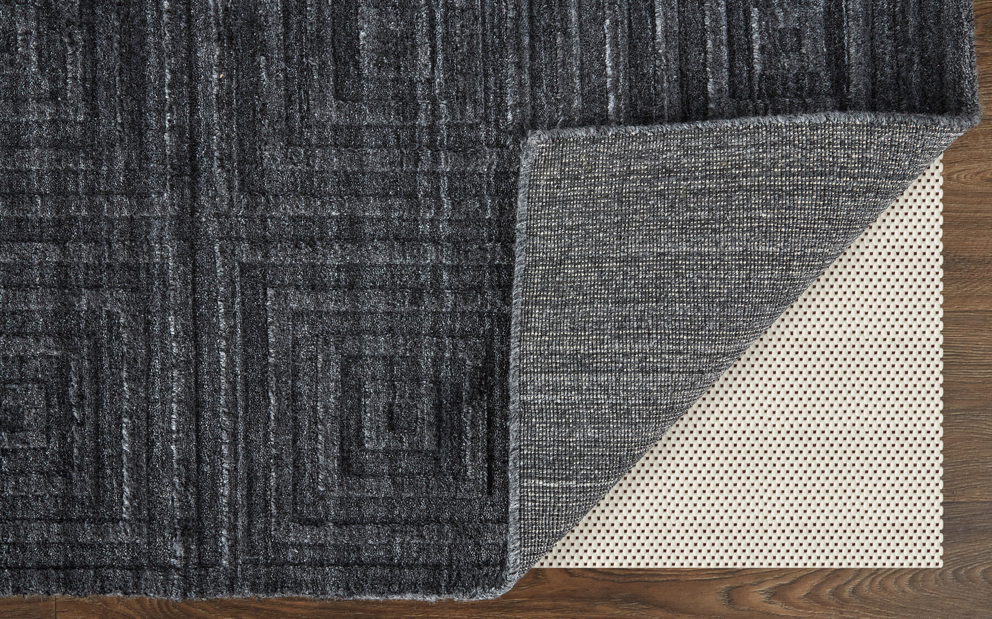 Redford Transitional/Casual/Farmhouse Gray/Black Area Rug