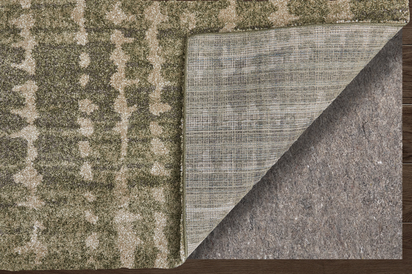 Skyview Modern/Industrial/Bohemian & Eclectic Green/Tan Area Rug