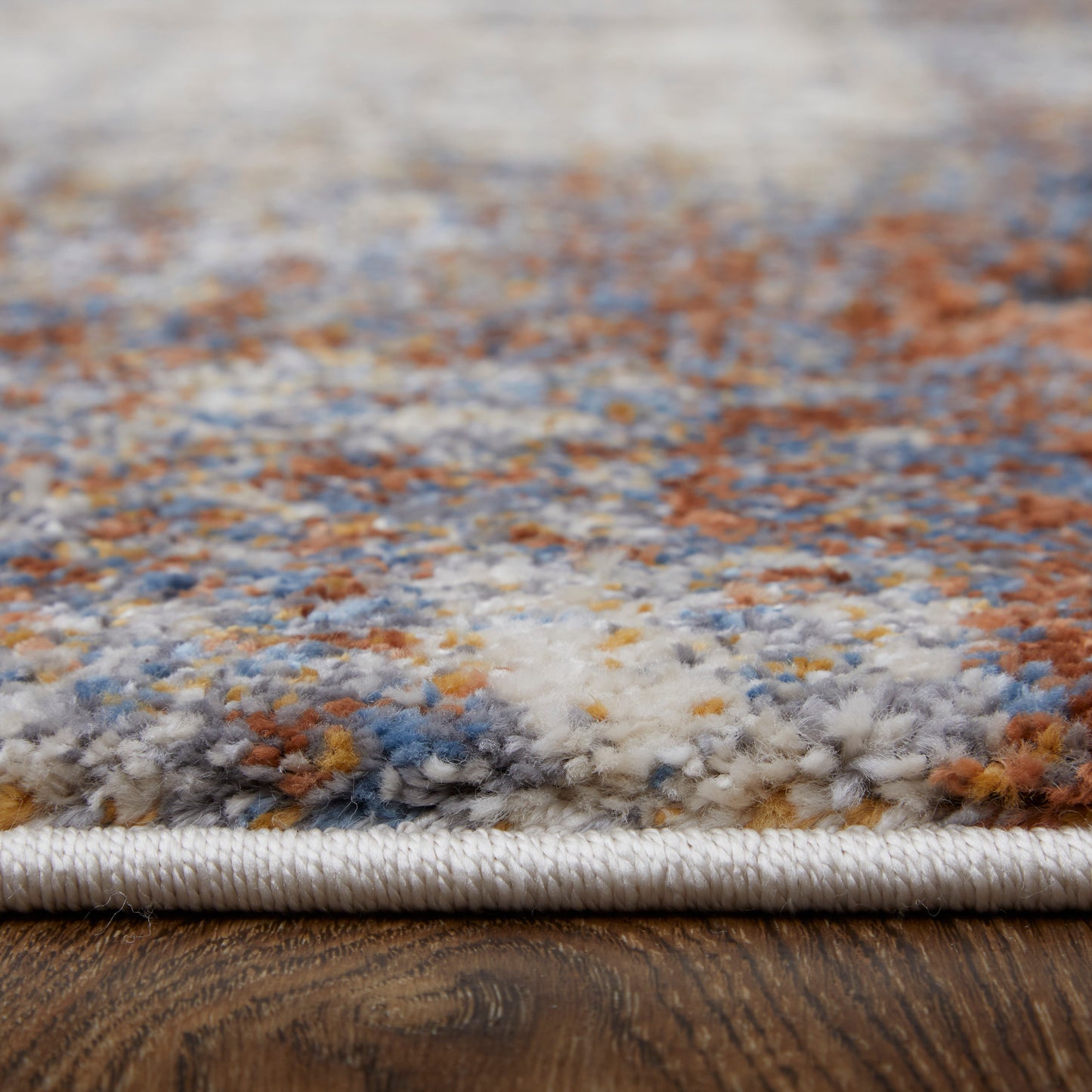 Gilmore Modern/Bohemian & Eclectic/Casual Color Block/Geometric/Abstract Blue/Ivory/Taupe - Feizy Rug