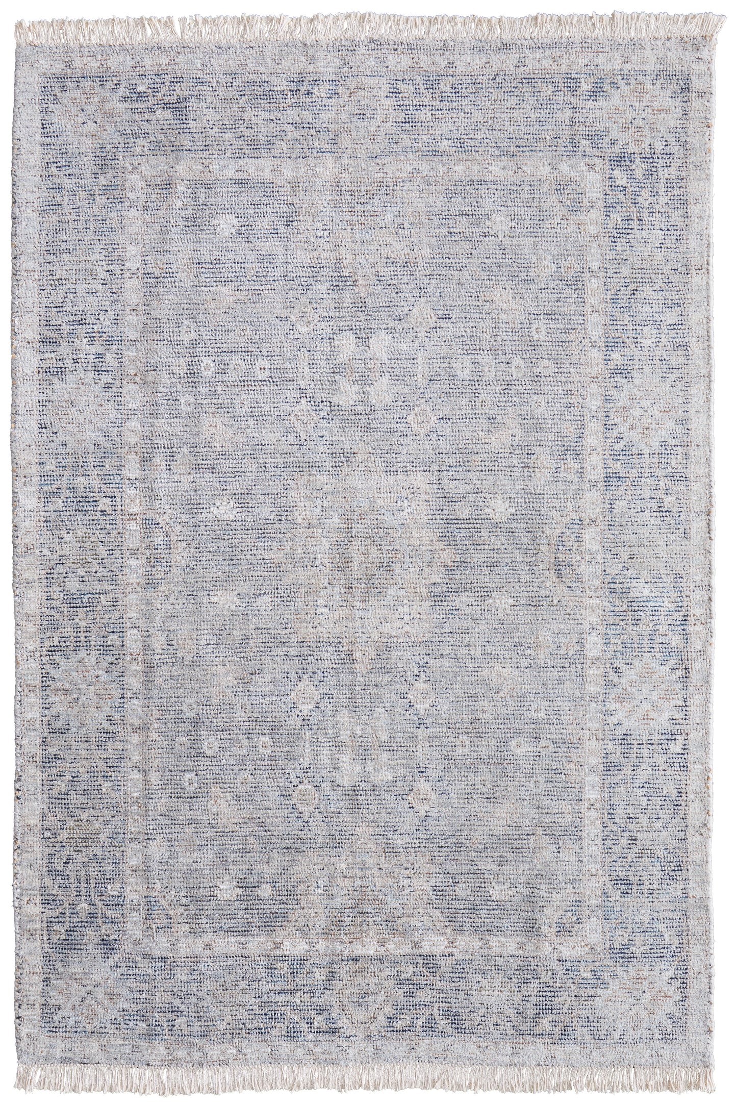 Caldwell Transitional/Bohemian & Eclectic/Casual Distressed/Bordered/Medallion Gray/Blue/Taupe - Feizy Rug