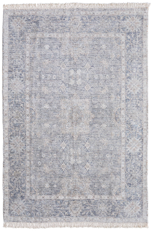 Caldwell Transitional/Bohemian & Eclectic/Casual Distressed/Bordered/Medallion Gray/Blue/Taupe - Feizy Rug