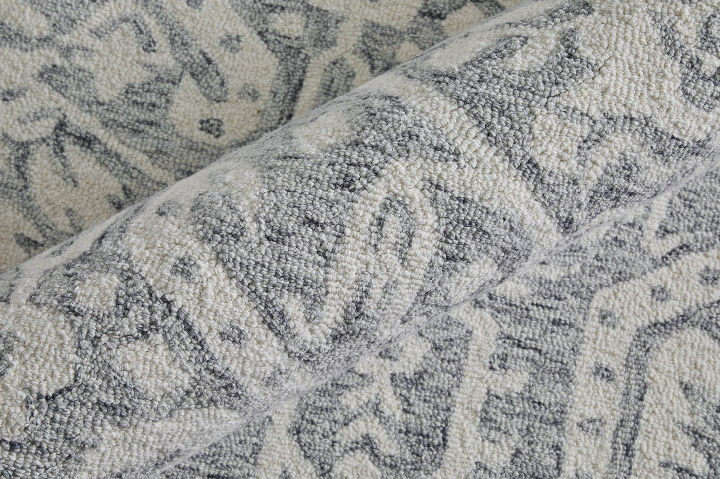 Belfort Traditional/Casual/Global Gray/White Accent Rug  Feizy Rugs Small Parcel,Feizy Rugs,Belfort,Gray/White,2' x 3',Accent Rug,Wool,Traditional/Casual/Global,India