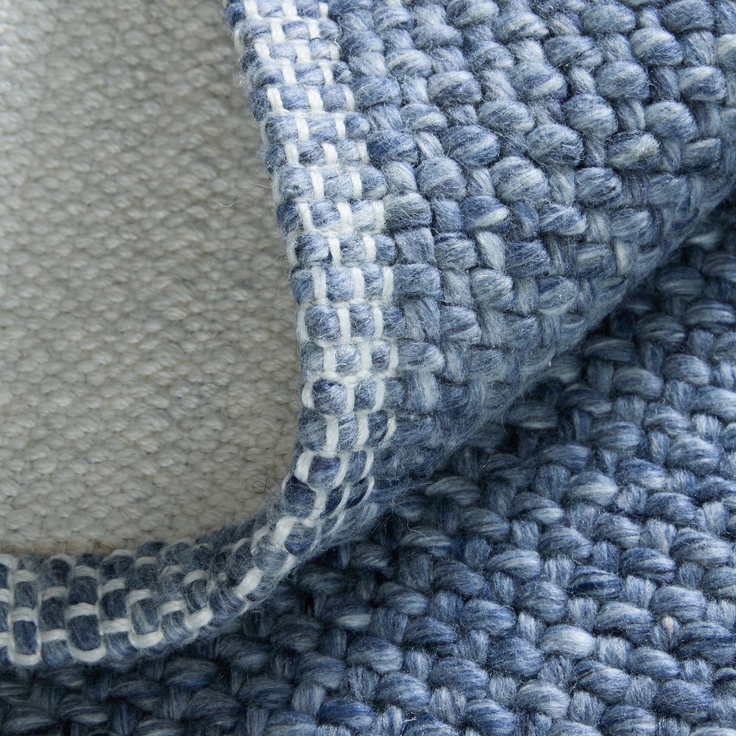 Naples Transitional/Casual/Nautical & Coastal Solid/Stripes Blue - Feizy Rug