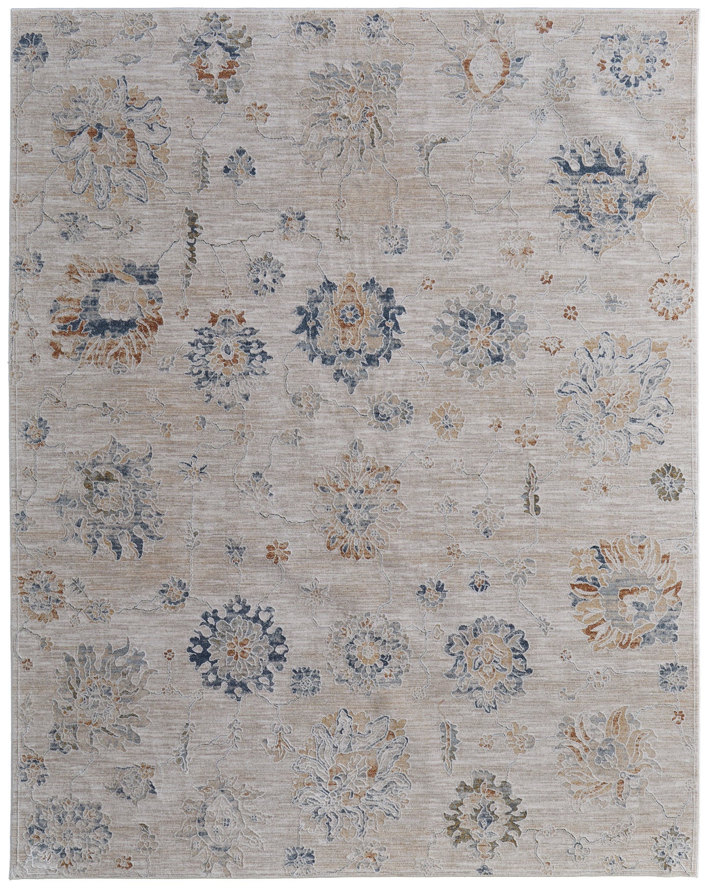 Pasha Transitional/Bohemian & Eclectic/Cottage Taupe/Ivory/Blue Accent Rug  Feizy Rugs Small Parcel,Feizy Rugs,Pasha,Taupe/Ivory/Blue,2' x 3',Accent Rug,Polyester,Transitional/Bohemian & Eclectic/Cottage,Turkey