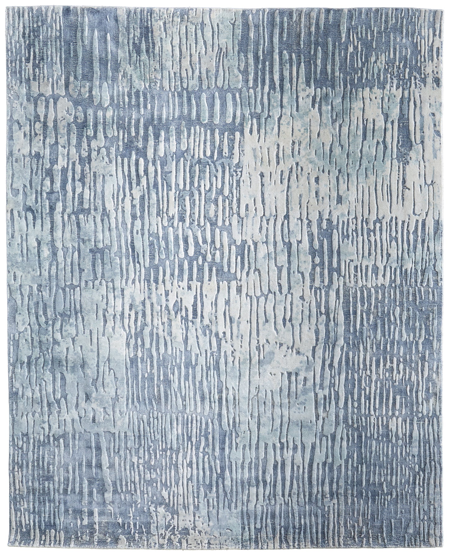 Braden Modern/Industrial/Casual Abstract/Watercolor Blue/Ivory - Feizy Rug