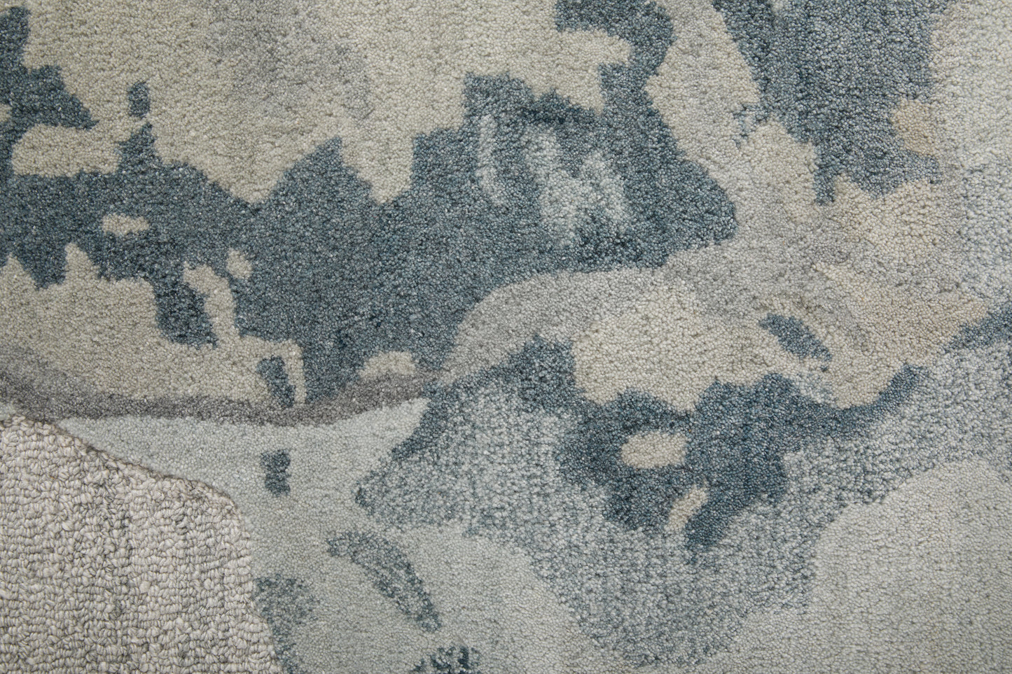 Kendall Modern/Bohemian & Eclectic Abstract/Watercolor Blue/Gray - Feizy Rug