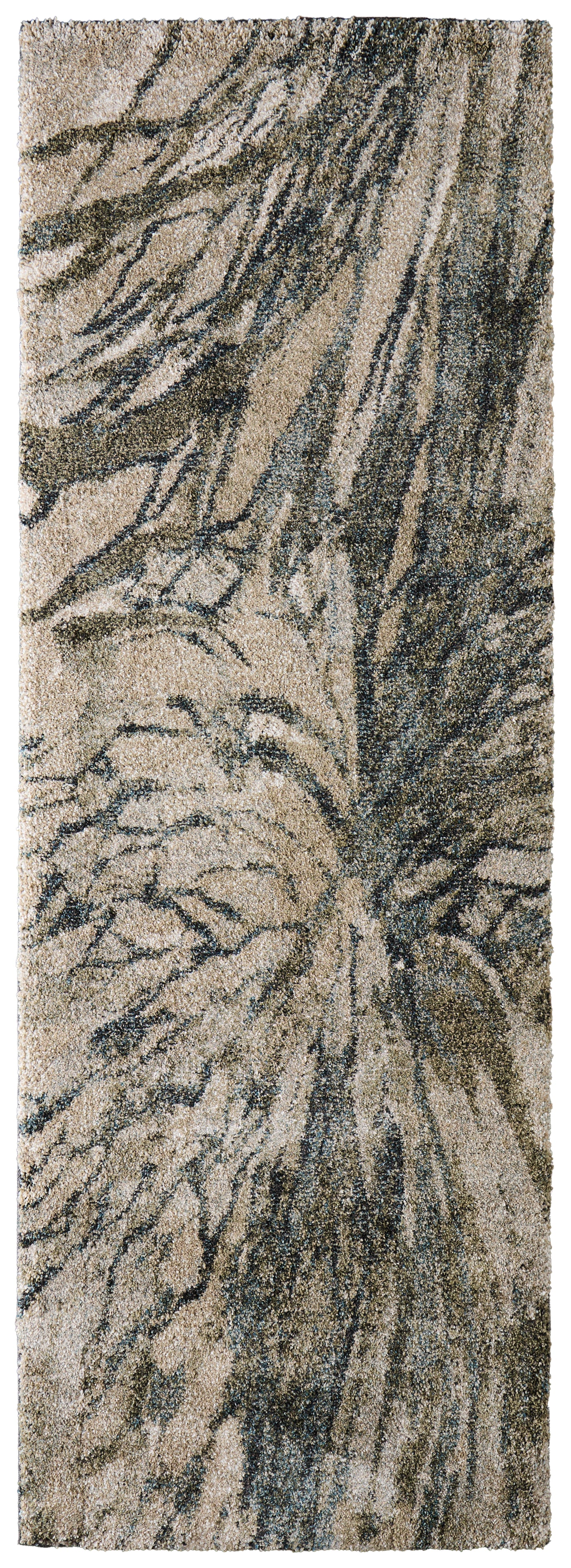 Skyview Modern/Bohemian & Eclectic/Industrial Gray/Green/Ivory Runner  Feizy Rugs Small Parcel,Feizy Rugs,Skyview,Gray/Green/Ivory,2'6" x 7'3",Runner,Polypropylene,Modern/Bohemian & Eclectic/Industrial,Turkey