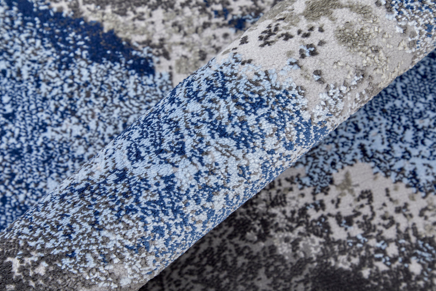 Gaspar Modern/Industrial/Country Abstract/Watercolor Blue/Gray/White - Feizy Rug