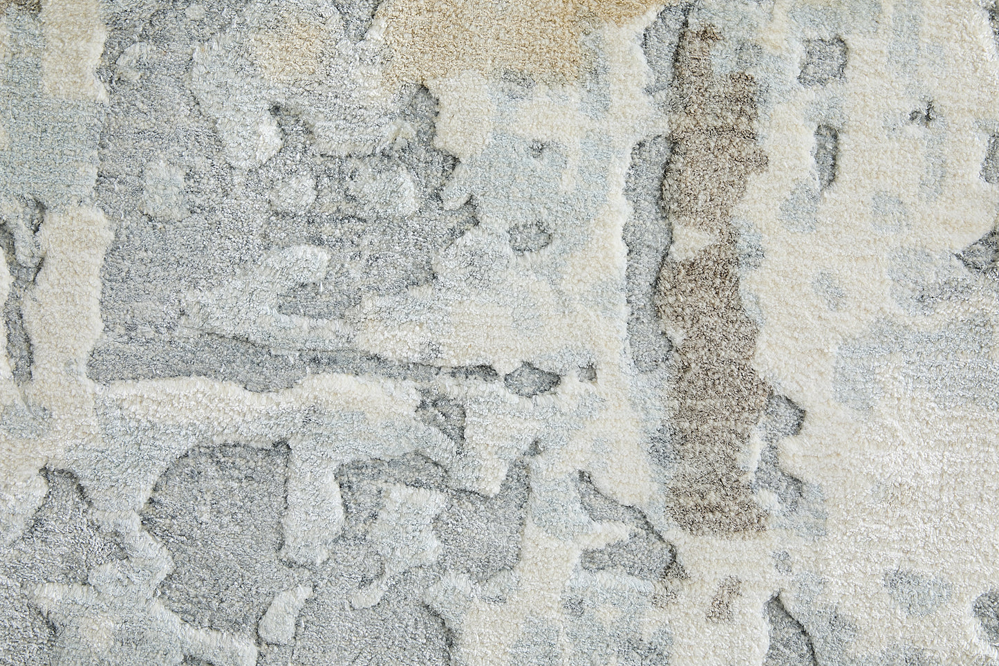 Braden Modern/Industrial/Casual Abstract/Watercolor Blue/Gray/Brown - Feizy Rug