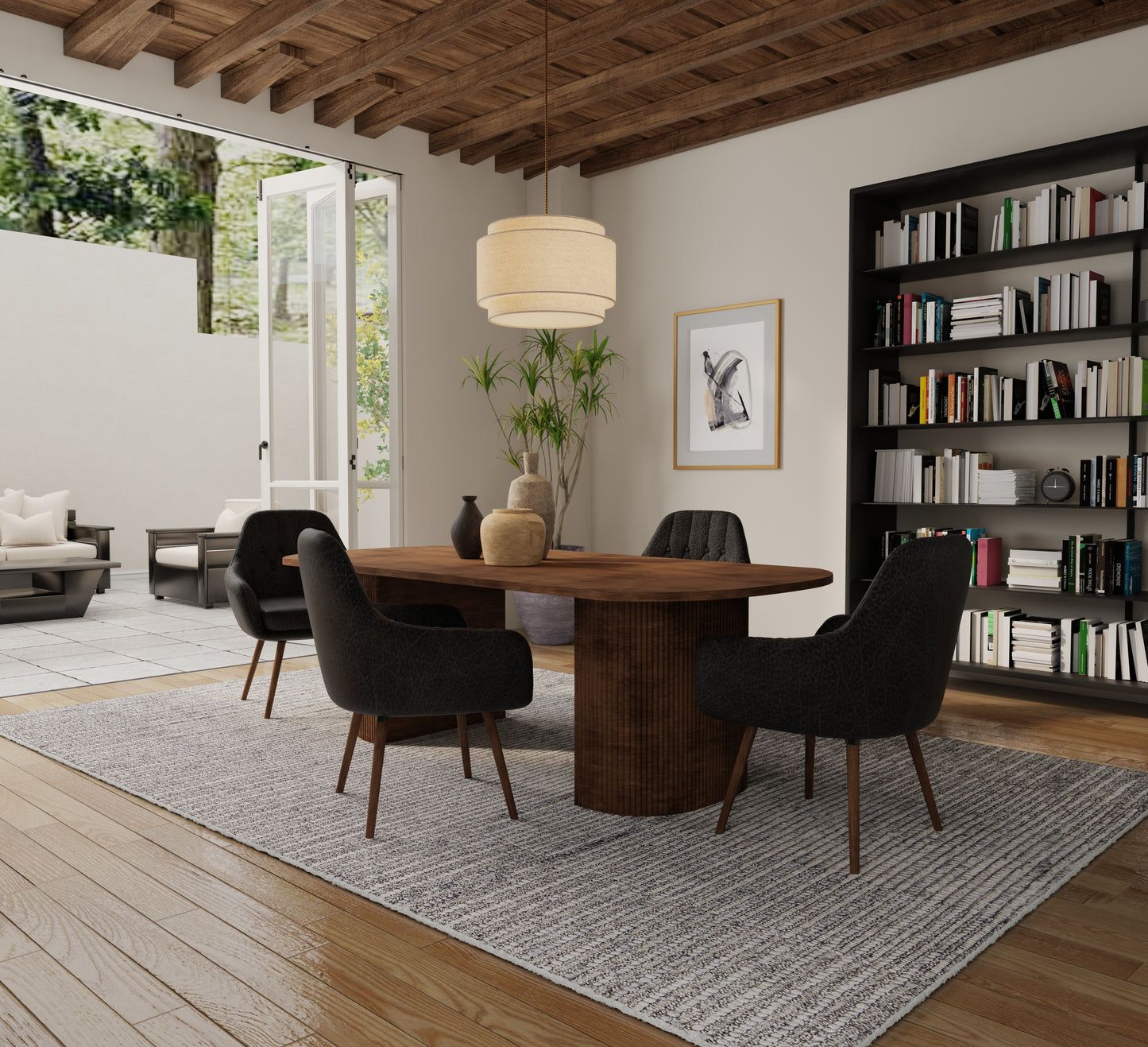 Herrick Modern/Casual Ivory/Gray Accent Rug