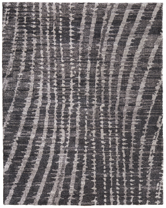 Skyview Modern/Industrial/Bohemian & Eclectic Black/Gray/Ivory Area Rug