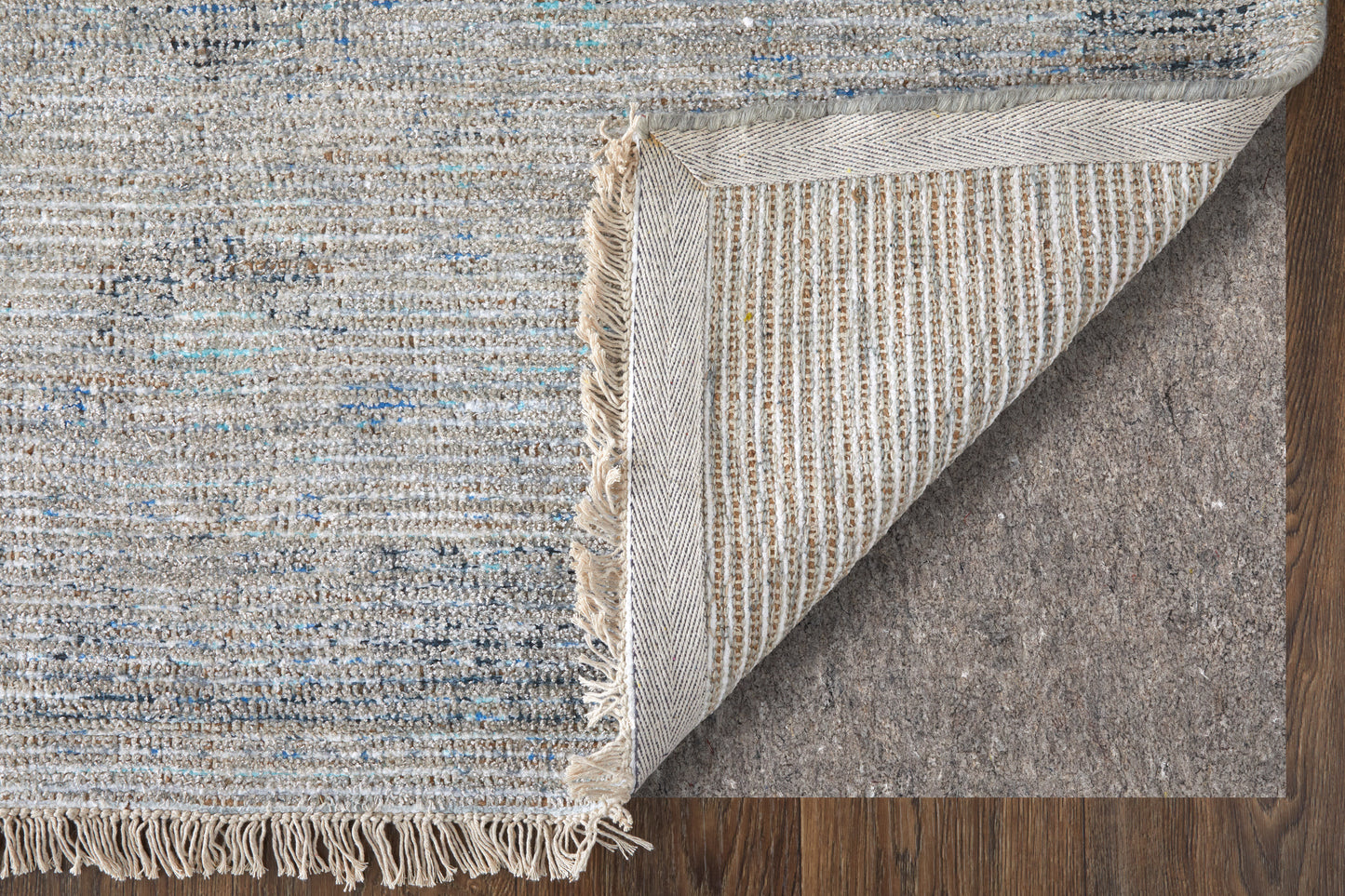 Caldwell Transitional/Bohemian & Eclectic/Casual Distressed/Bordered Gray/Blue/Taupe - Feizy Rug