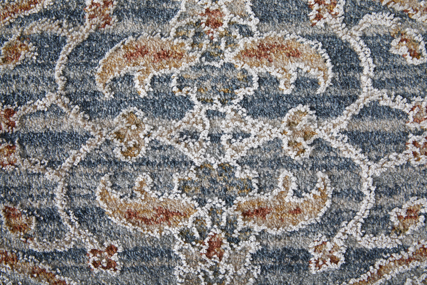 Pasha Transitional/Bohemian & Eclectic/Craftsman Blue/Taupe/Ivory Accent Rug  Feizy Rugs Small Parcel,Feizy Rugs,Pasha,Blue/Taupe/Ivory,2' x 3',Accent Rug,Polyester,Transitional/Bohemian & Eclectic/Craftsman,Turkey