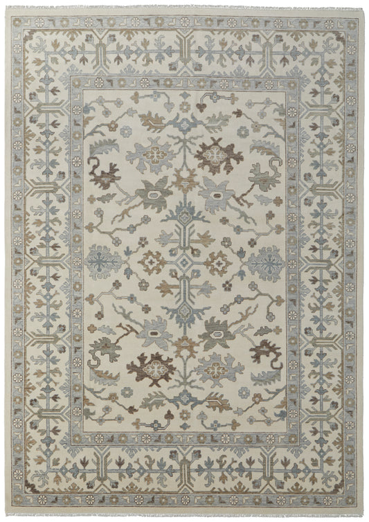 Karina Transitional/Bohemian & Eclectic/Craftsman Ivory/Gray/Brown Area Rug