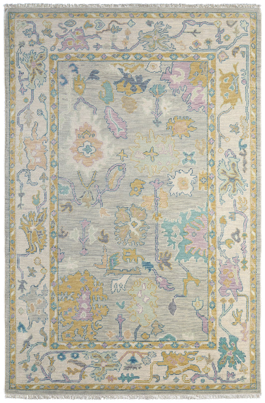Karina Traditional/Bohemian & Eclectic/Craftsman Gray/Purple/Gold Accent Rug