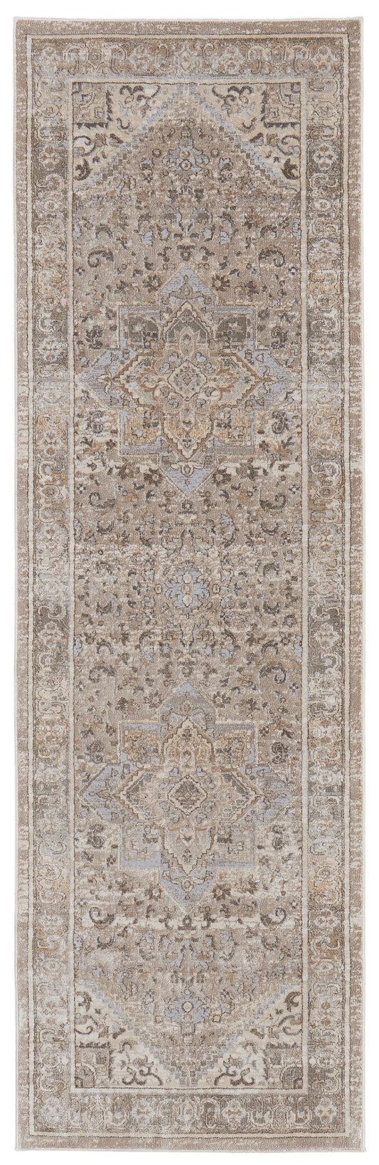 Celene Traditional/Vintage/Casual Tan/Brown/Ivory Runner  Feizy Rugs Small Parcel,Feizy Rugs,Celene,Tan/Brown/Ivory,2'6" x 8',Runner,Viscose/Polyester,Traditional/Vintage/Casual,Turkey