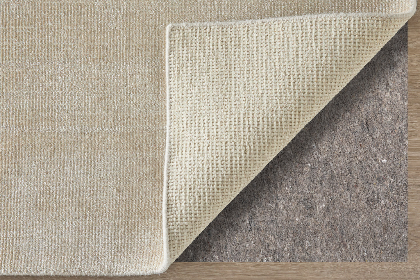 Fleetwood Modern/Casual Solid Ivory/Tan - Feizy Rug