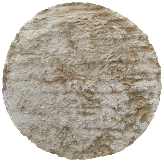 Indochine Modern/Luxury & Glam/Casual Tan/Taupe Round Rug